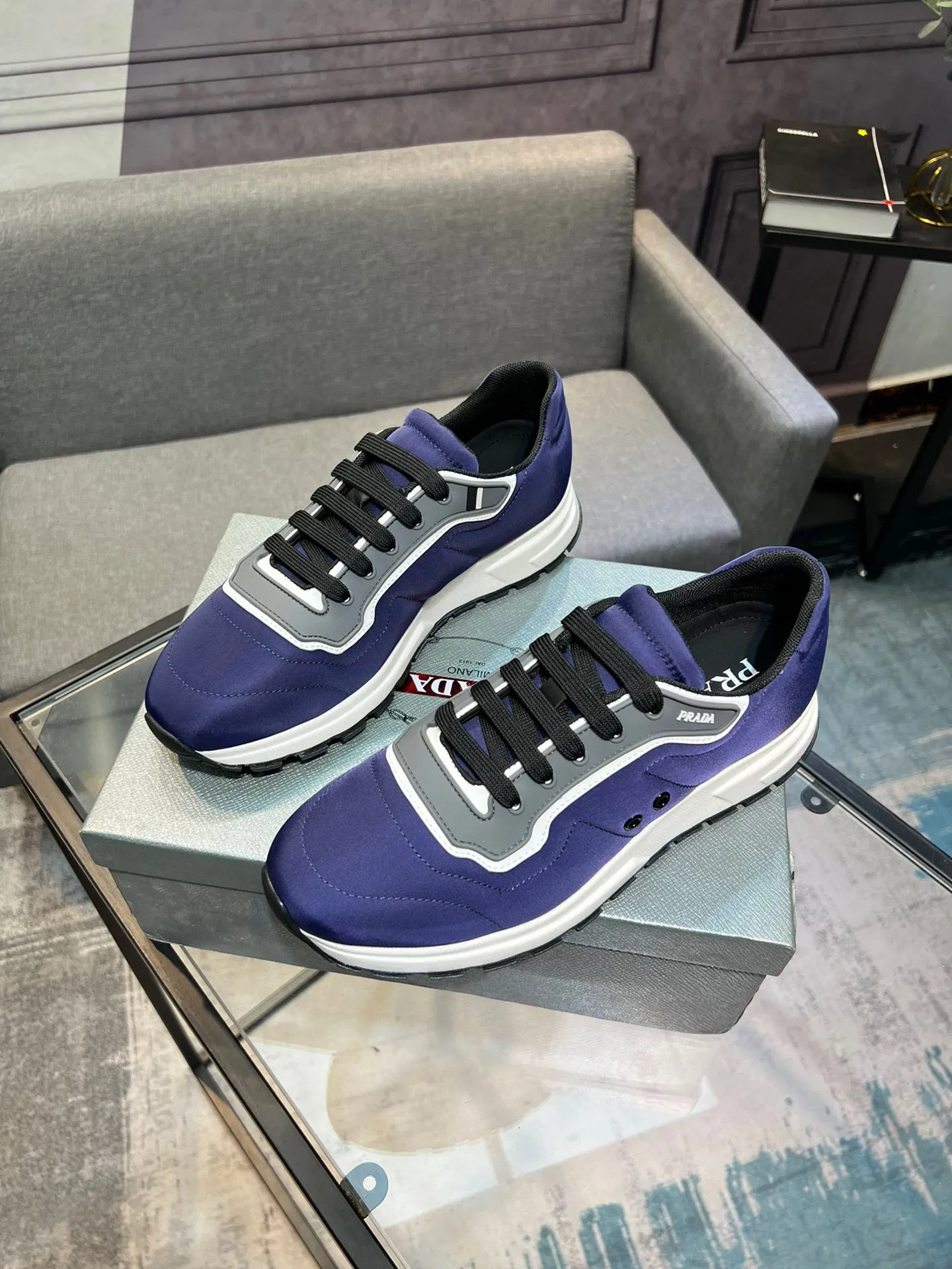 Men's shoes 💰540 PRADA "Prada" casual shoes Regular size: 38-44 (45 can be customized) Product material: Selected cowhide material, genuine leather lining, original outsole